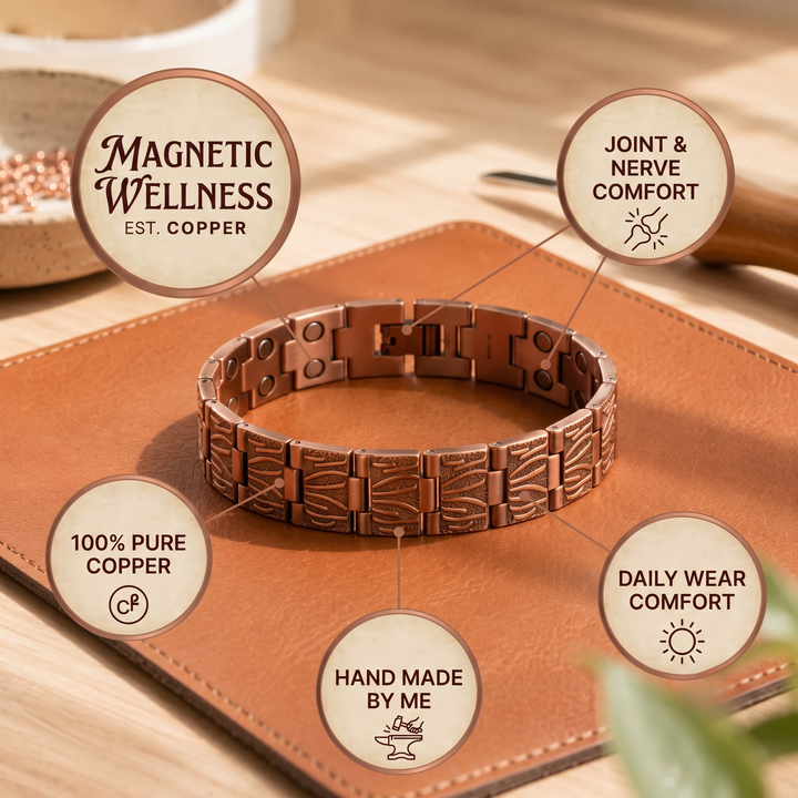 Patricia's Brogue Men's Copper Bracelet