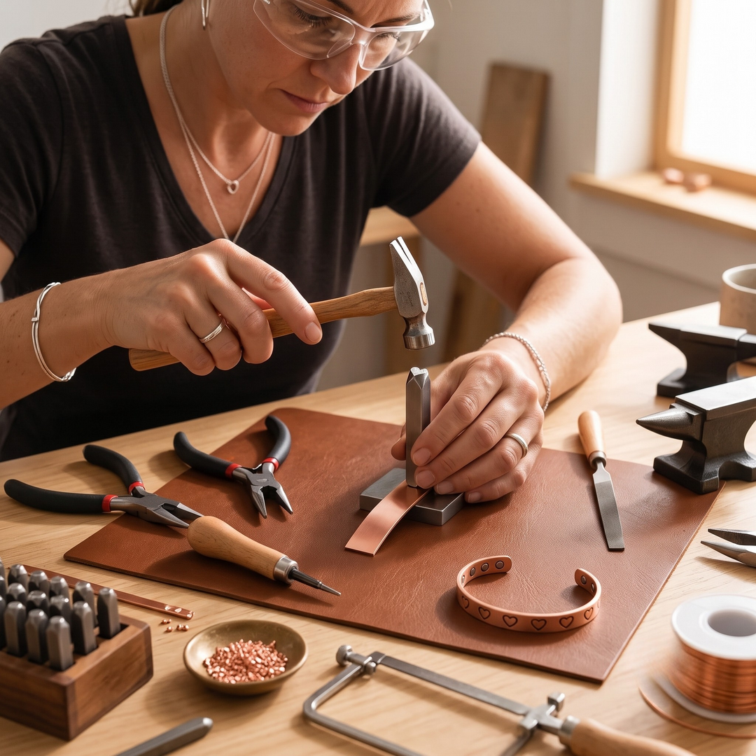 Patricia's Stamp Copper Bracelet