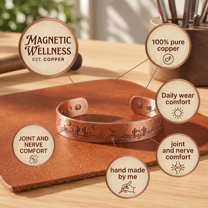 Patricia's Cactus Copper Bracelet