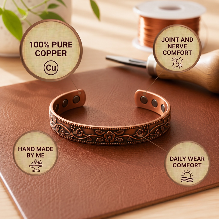 Patricia's Garland Copper Bracelet