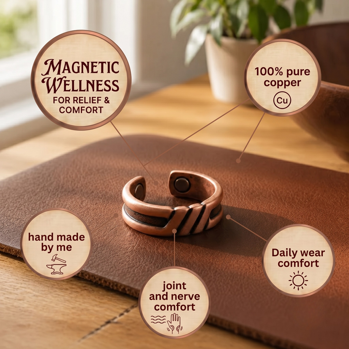 Patricia's Stripe Copper Ring