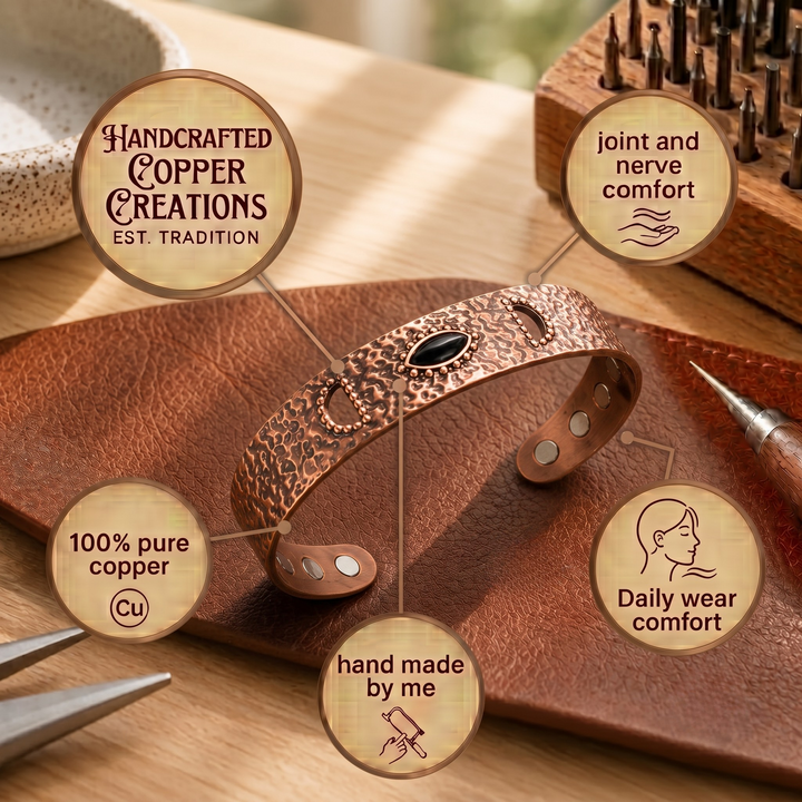 Patricia's Flint Copper Bracelet