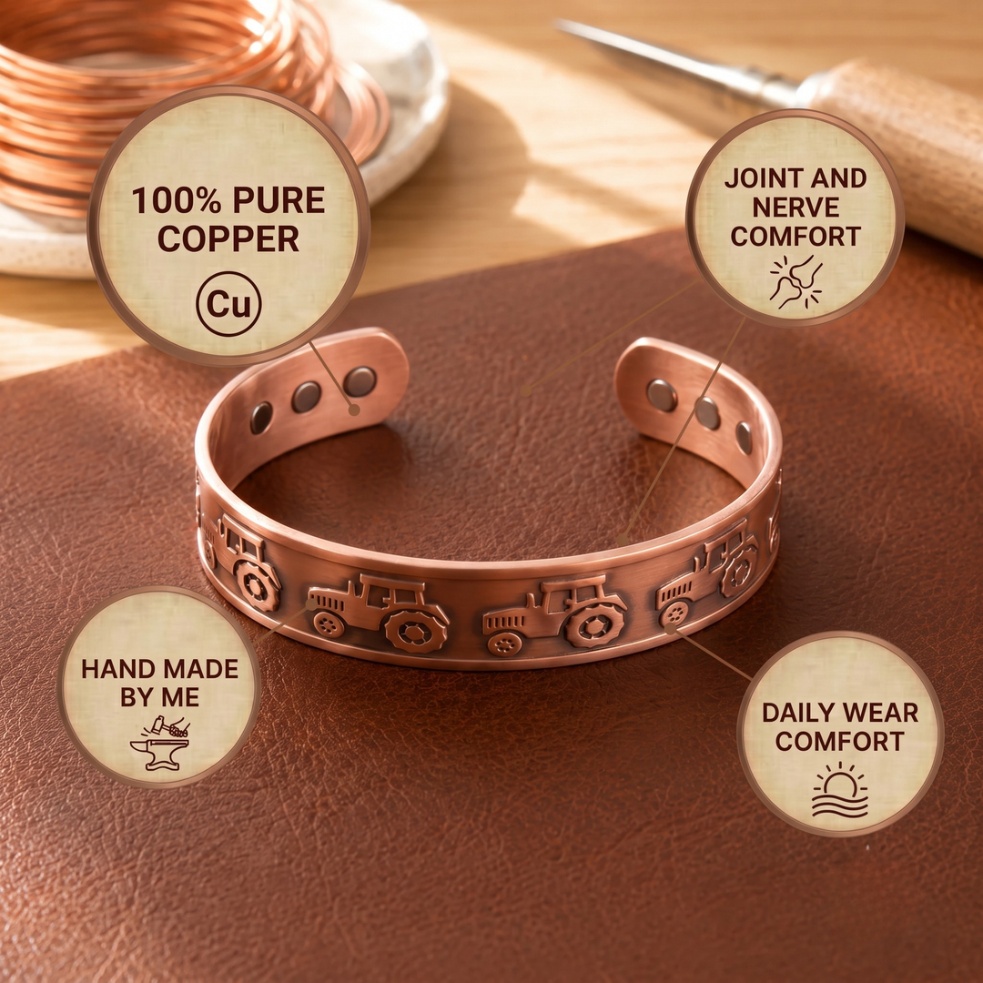 Patricia's Etch Copper Bracelet