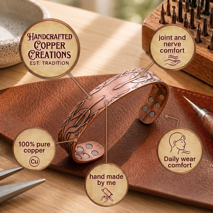 Patricia's Frond Copper Bracelet
