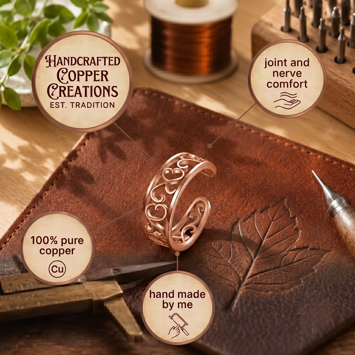 Patricia's Scroll Copper Toe Ring