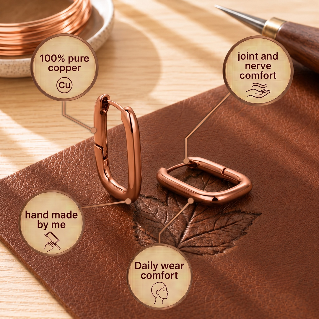 Patricia's Clasp Copper Earrings