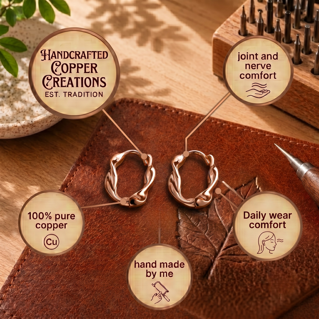 Patricia's Swirl Copper Earrings