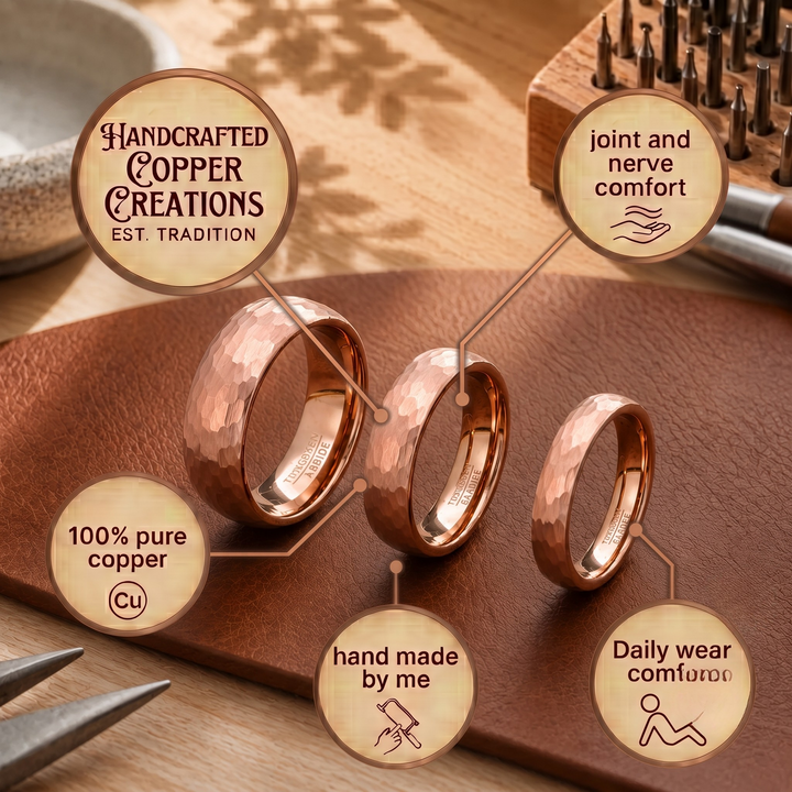 Patricia's Dint Copper Ring