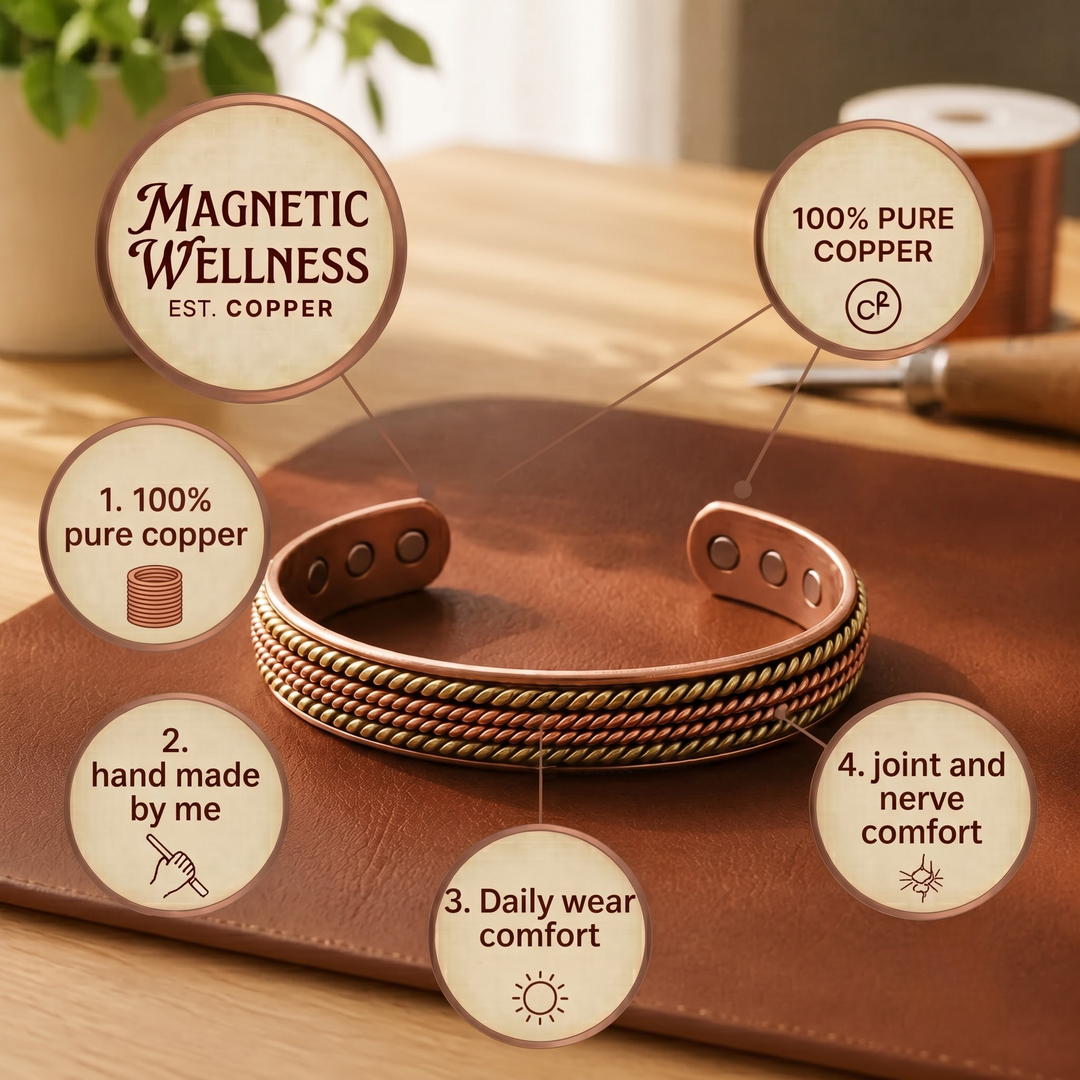 Patricia's Tweed Copper Bracelet