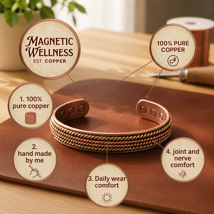 Patricia's Tweed Copper Bracelet