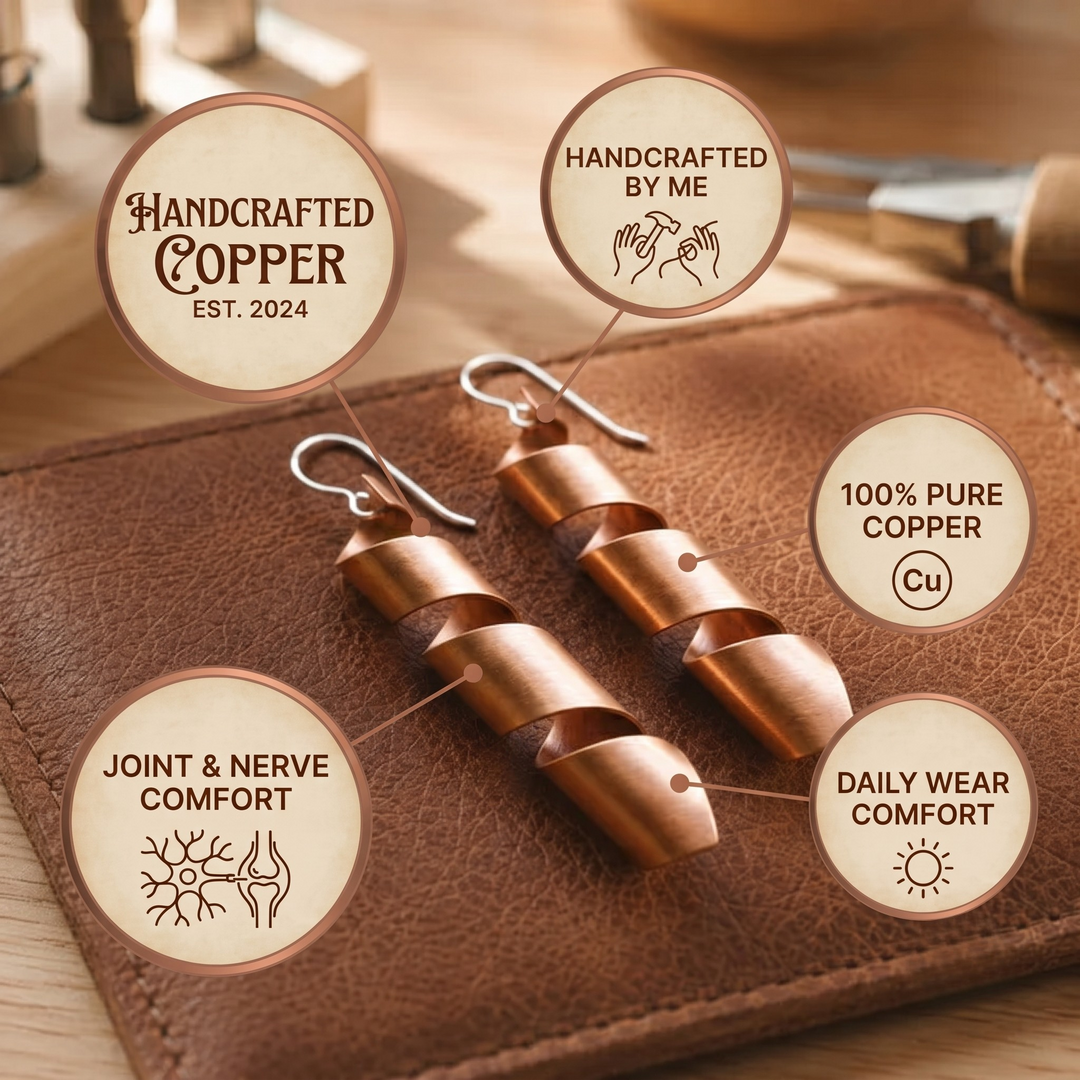 Patricia's Curl Copper Earrings