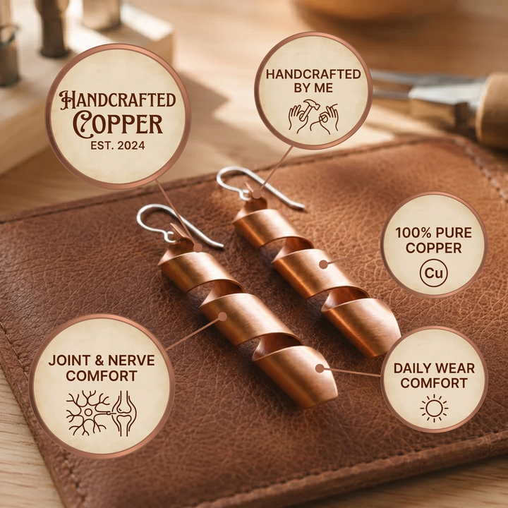 Patricia's Curl Copper Earrings