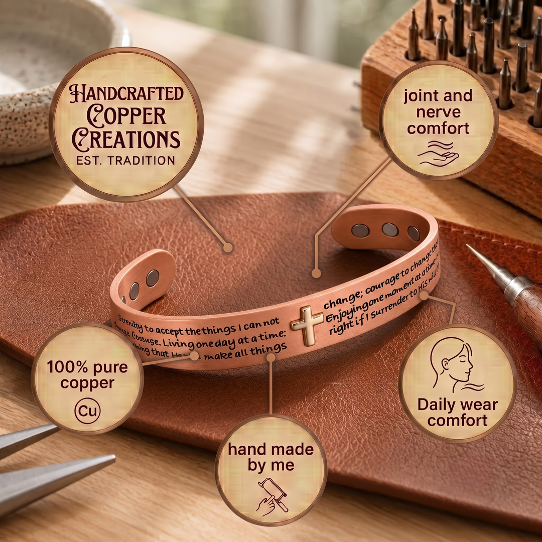 Patricia's Creed Copper Bracelet