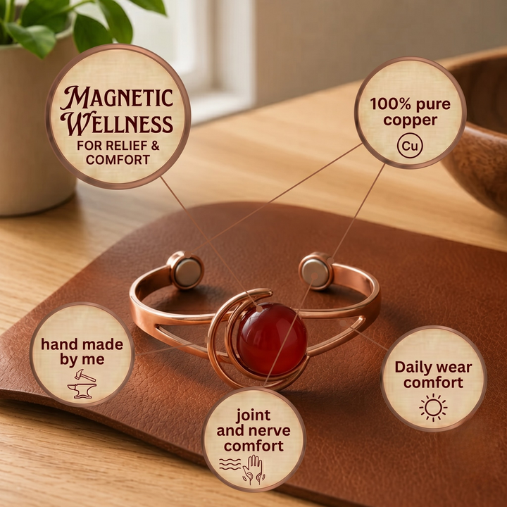 Patricia's Garnet Copper Bracelet
