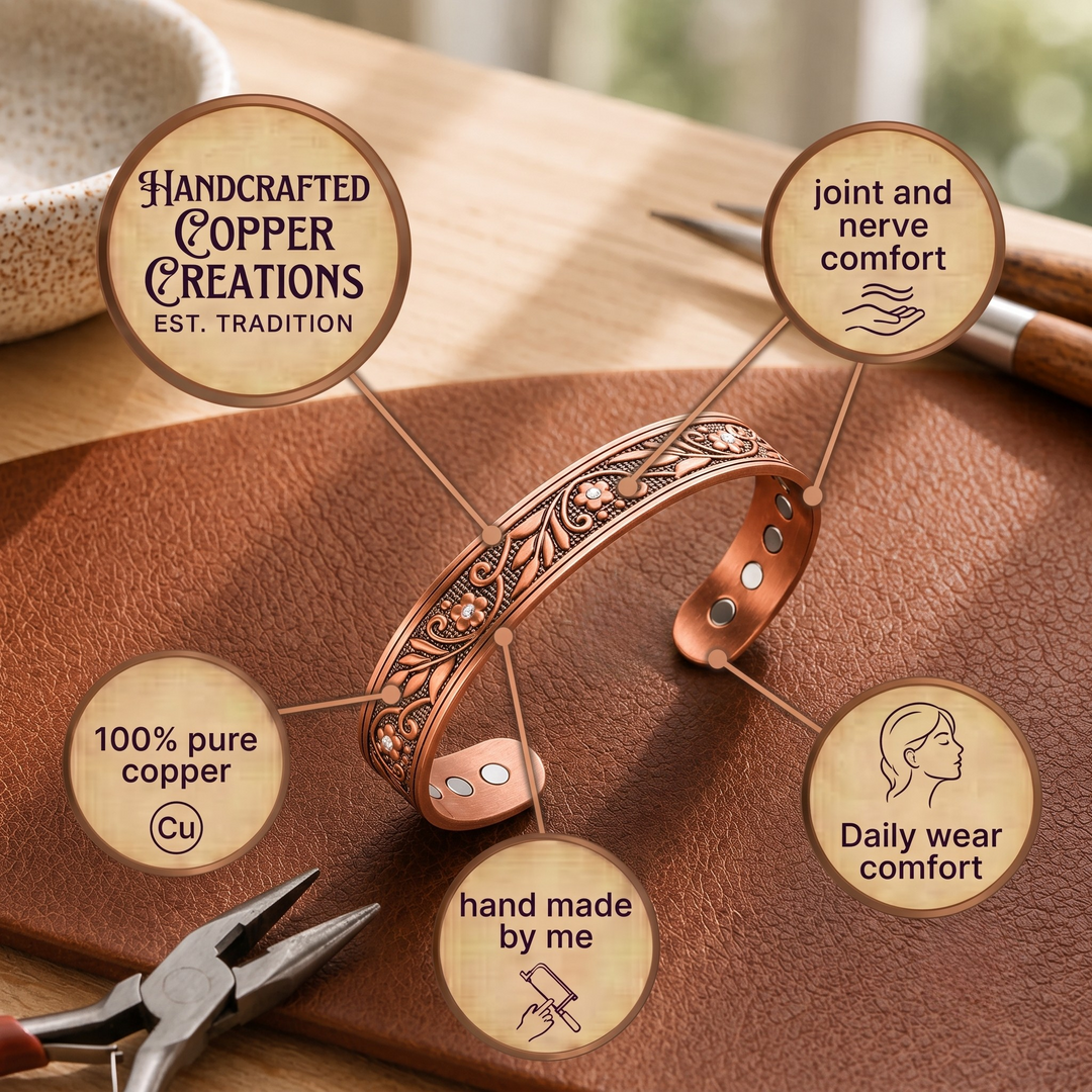 Patricia's Sprig Copper Bracelet