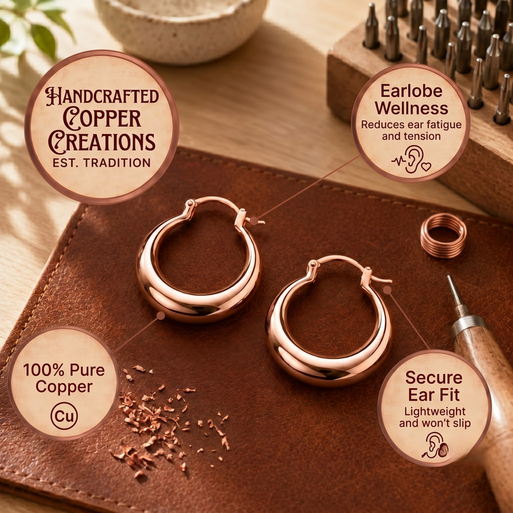 Patricia's Hoop Copper Earrings