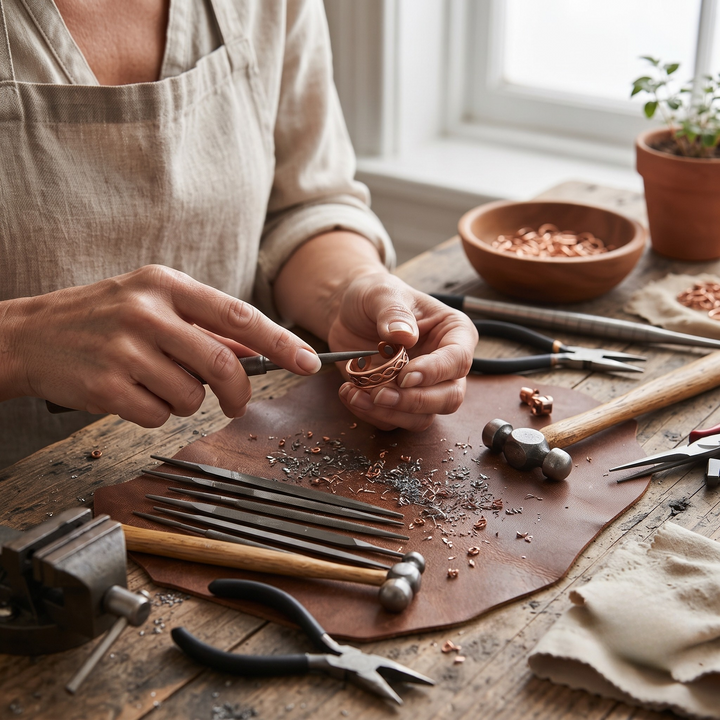 Patricia's Fluted Copper Ring