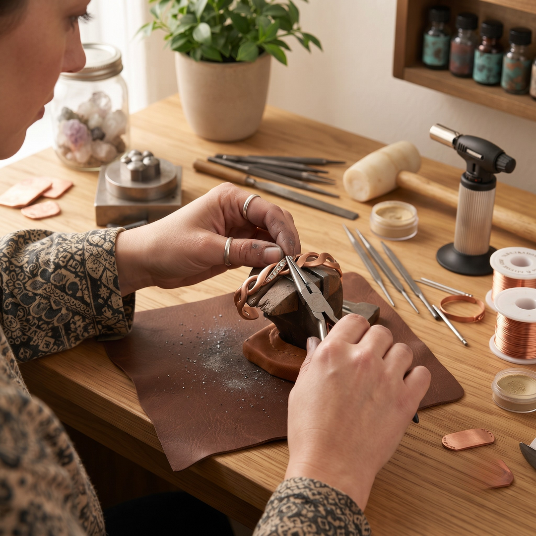 Patricia's Hinge Copper Bracelet