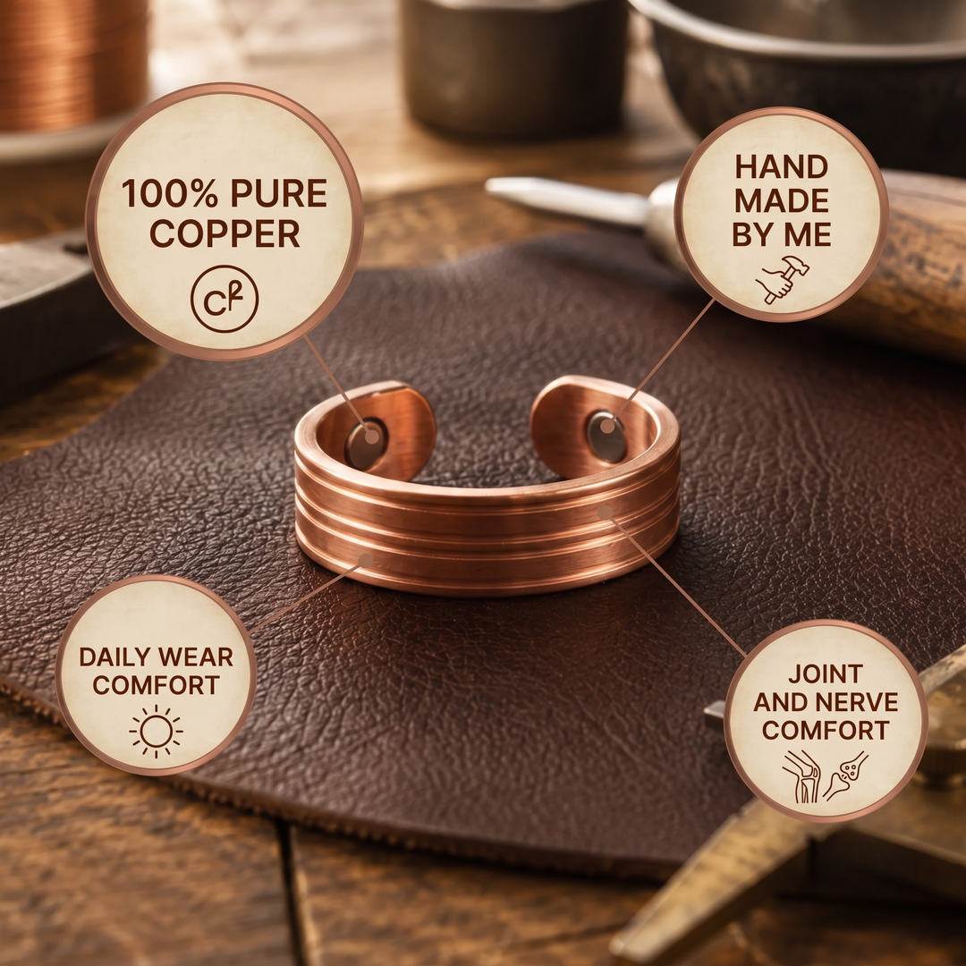 Patricia's Groove Copper Ring