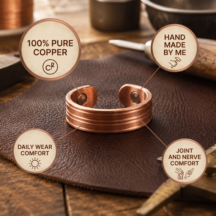 Patricia's Groove Copper Ring