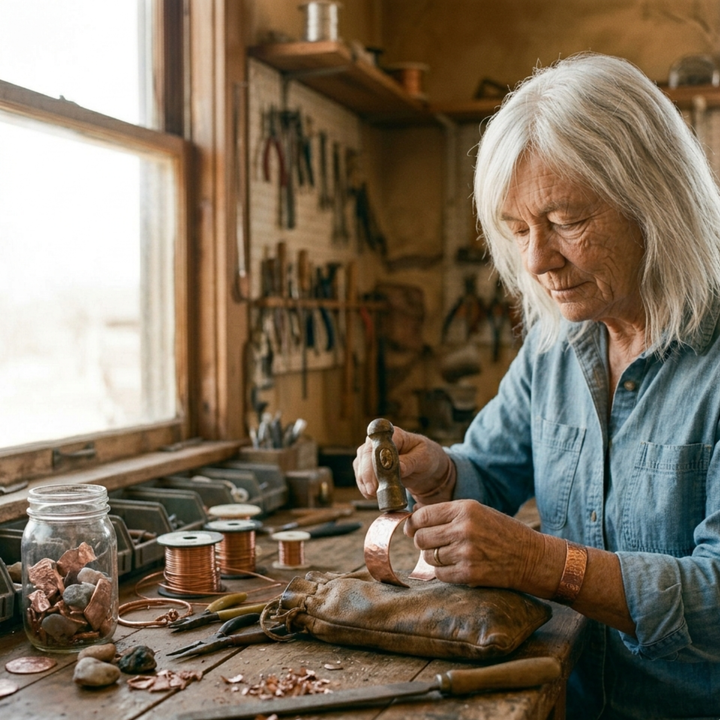 Patricia's Thyme Copper Bracelet