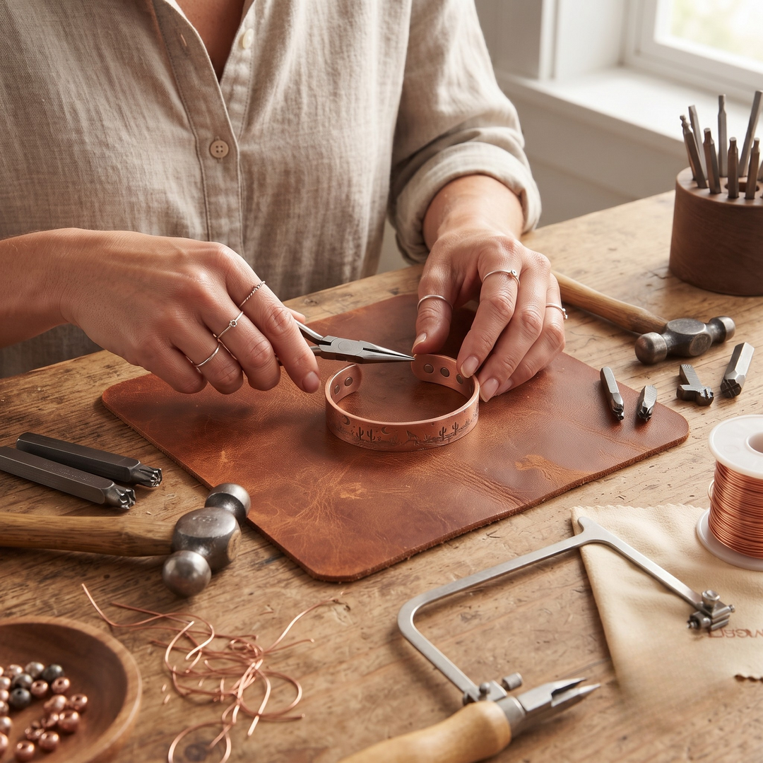 Patricia's Cactus Copper Bracelet