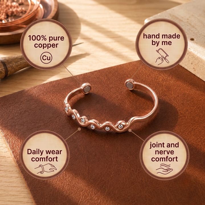 Patricia's Ripple Copper Bracelet