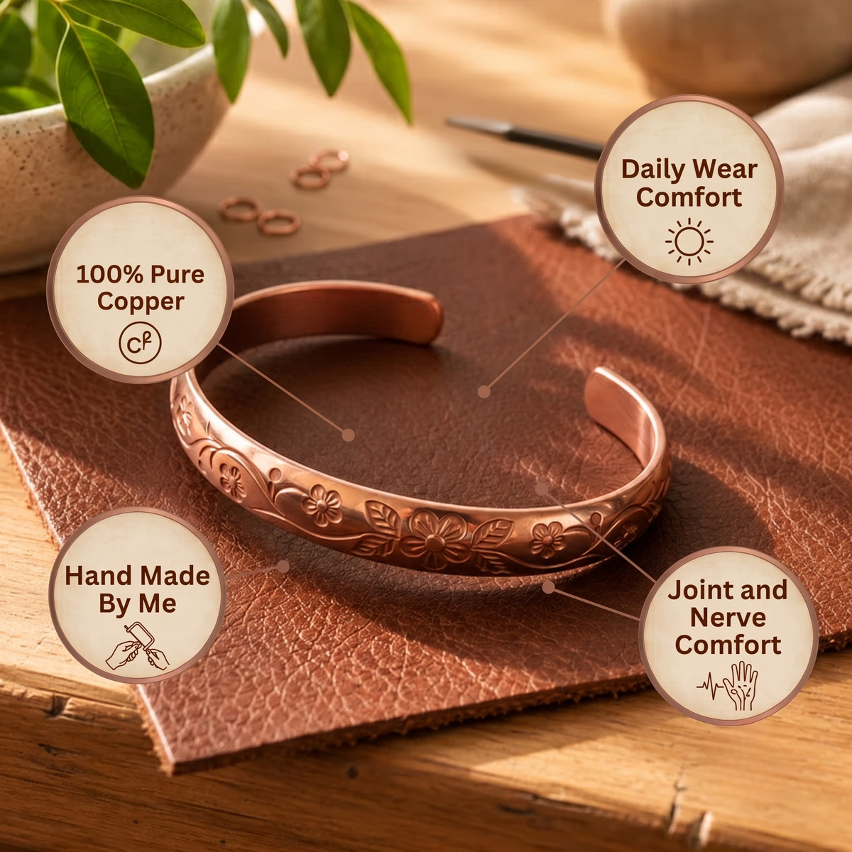 Blossom Copper Bracelet