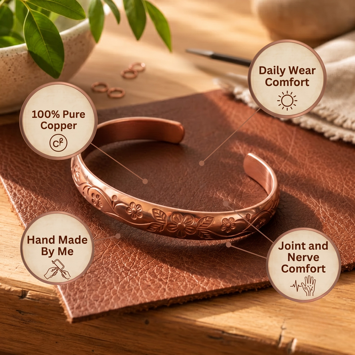 Patricia's Blossom Copper Bracelet