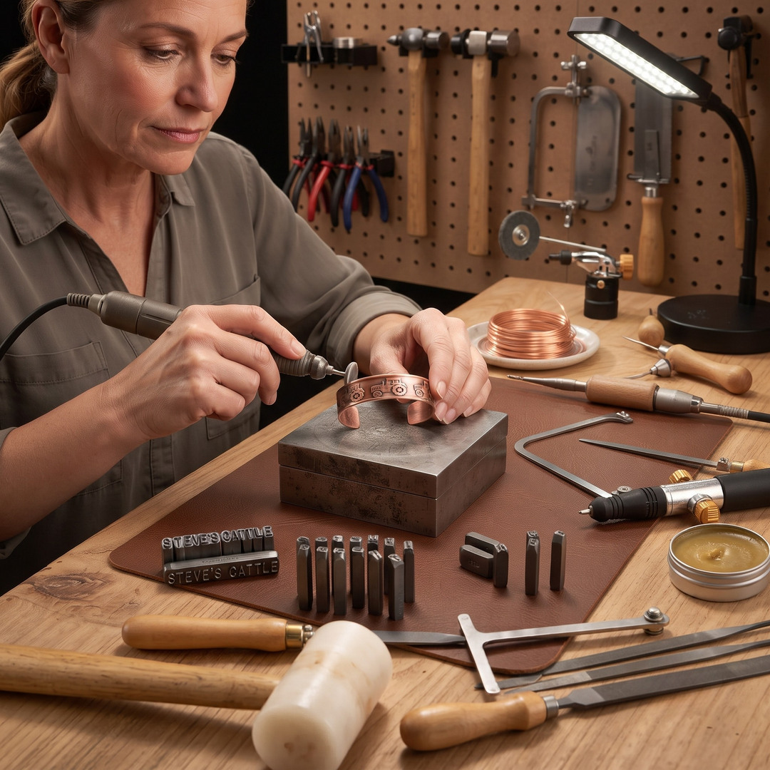 Patricia's Etch Copper Bracelet