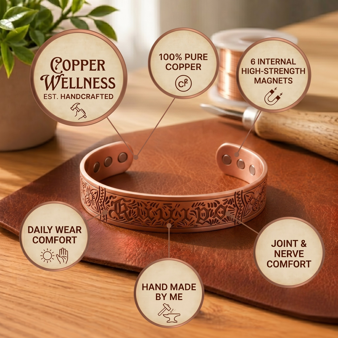 Patricia's Tooled Copper Bracelet