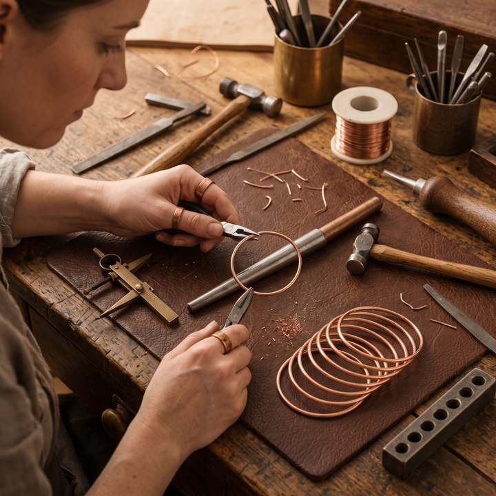 Patricia's Plain Copper Bangle Set