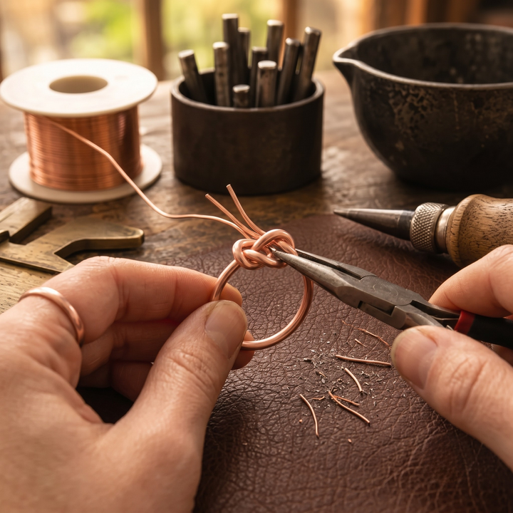 Patricia's Lace Copper Ring