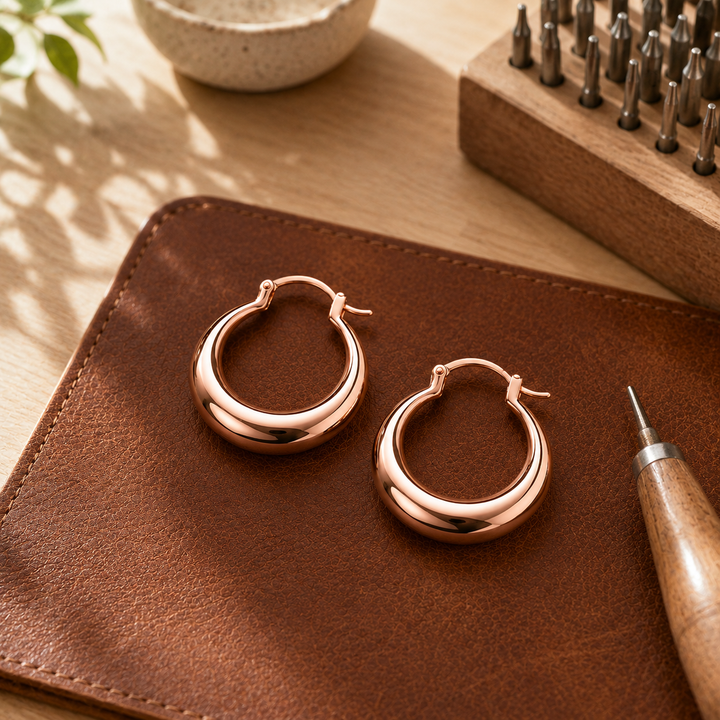 Patricia's Hoop Copper Earrings