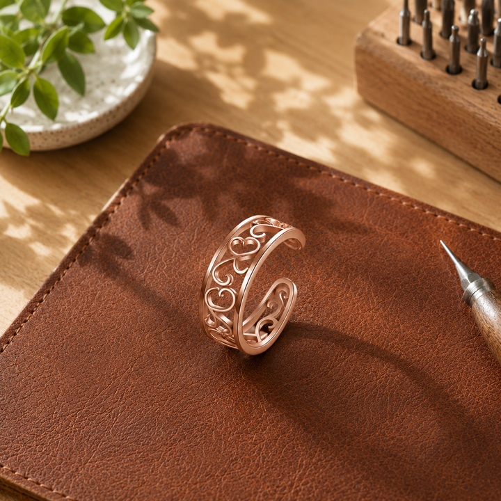 Patricia's Scroll Copper Toe Ring