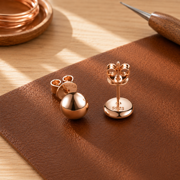 Patricia's Dome Copper Earrings