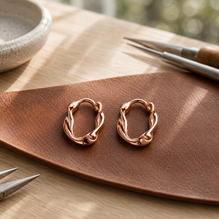 Patricia's Swirl Copper Earrings