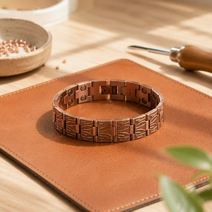 Patricia's Brogue Men's Copper Bracelet