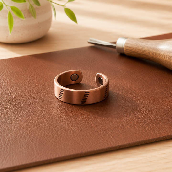 Patricia's Notched Copper Ring