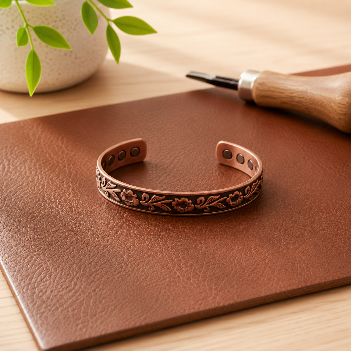 Tendril Copper Bracelet