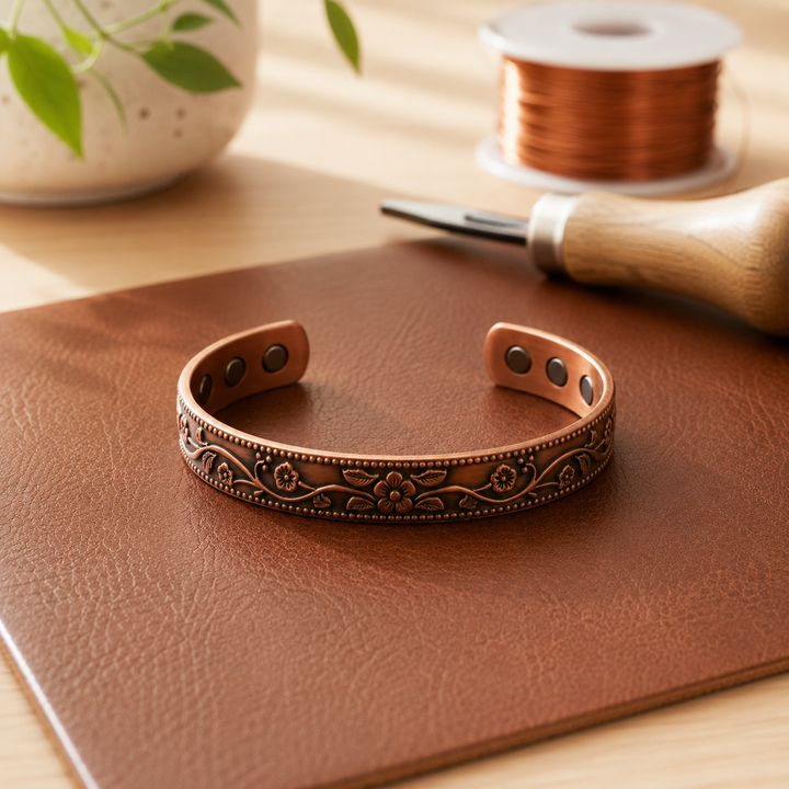 Patricia's Garland Copper Bracelet