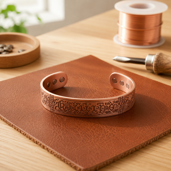 Patricia's Tooled Copper Bracelet