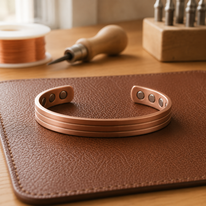 Patricia's Ribbed Copper Bracelet