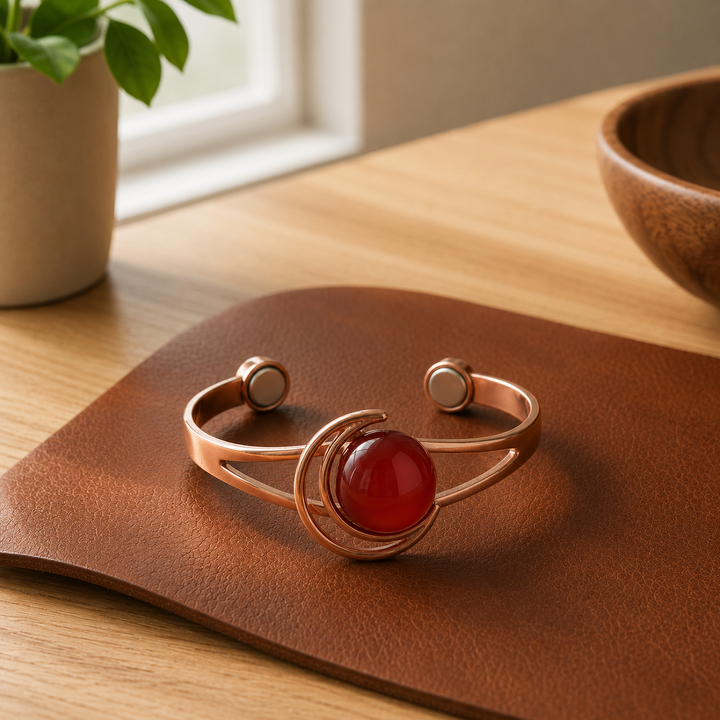 Patricia's Garnet Copper Bracelet