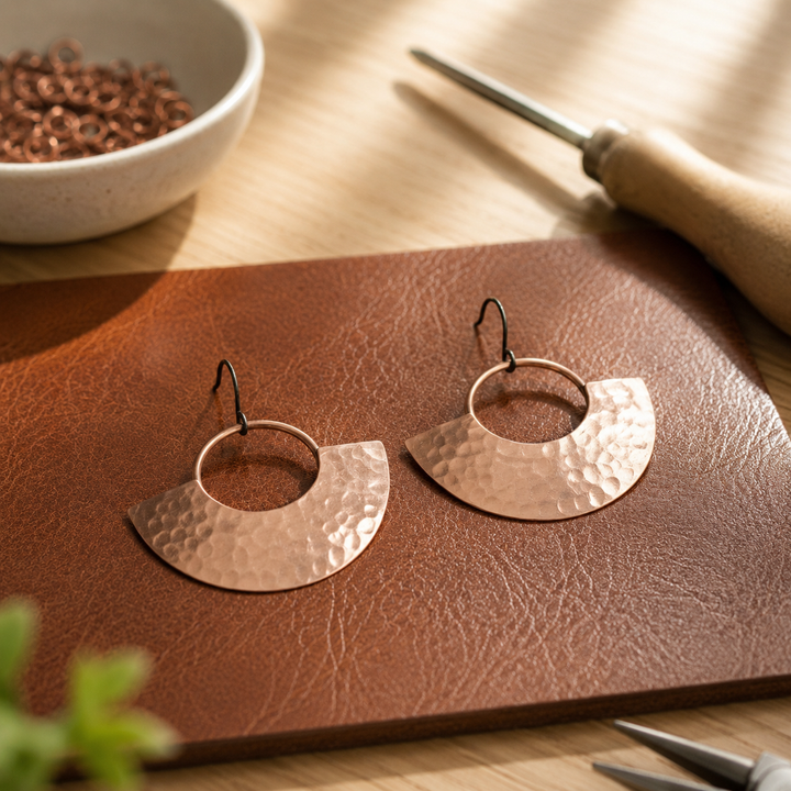 Patricia's Beam Copper Earrings