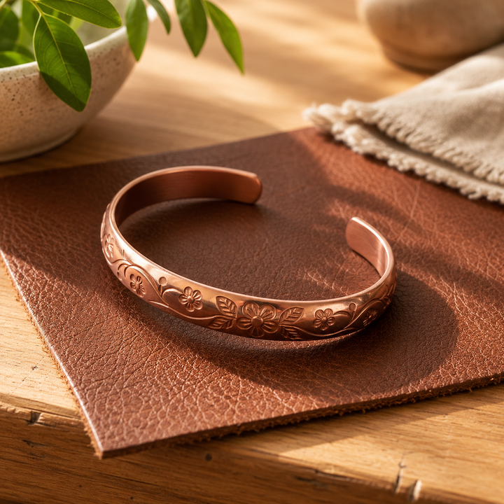 Patricia's Blossom Copper Bracelet