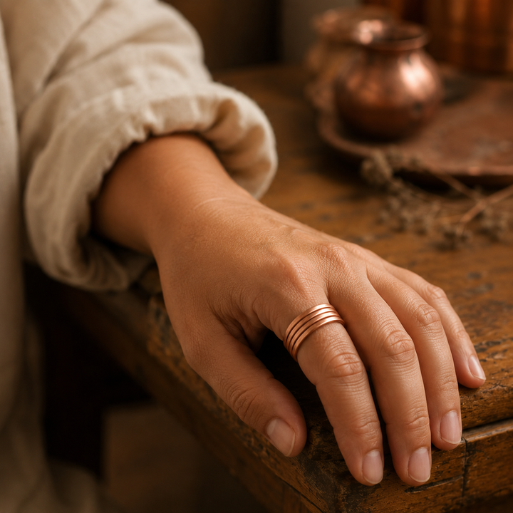 Patricia's Groove Copper Ring