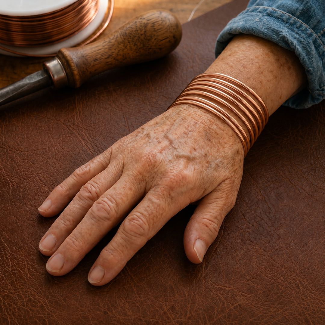 Patricia's Plain Copper Bangle Set