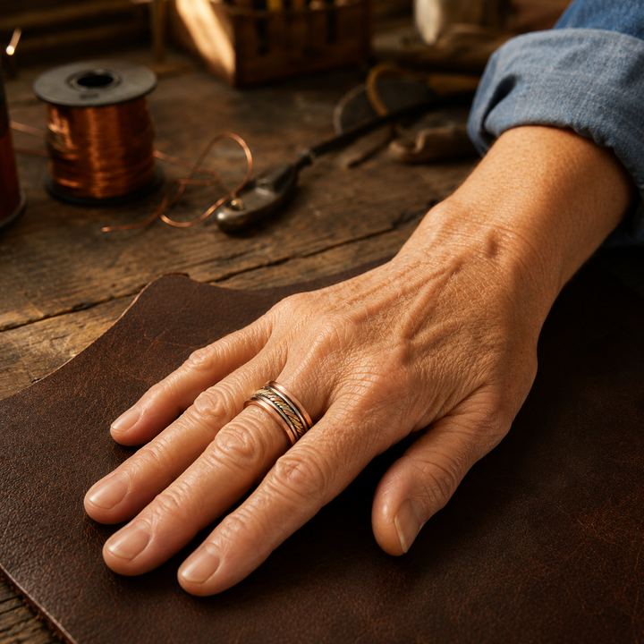 Patricia's Braid Copper Ring