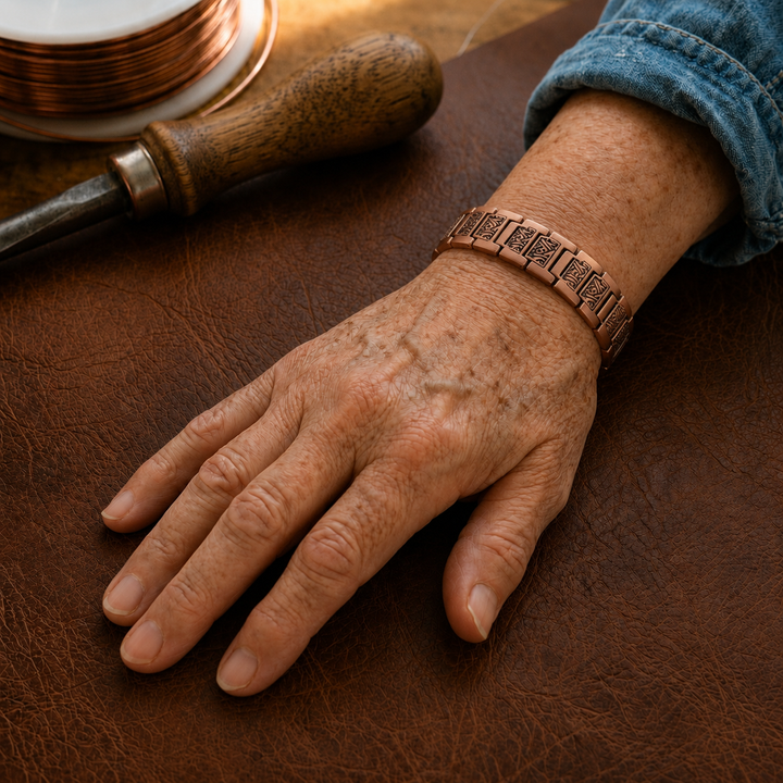 Patricia's Slate Men's Copper Bracelet